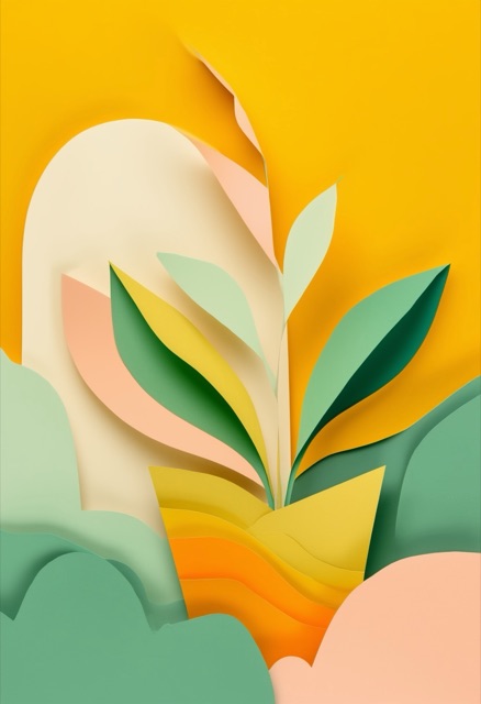 Layered Paper Garden Bloom