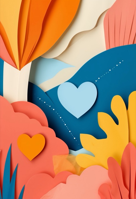 Layered Paper Garden Embrace