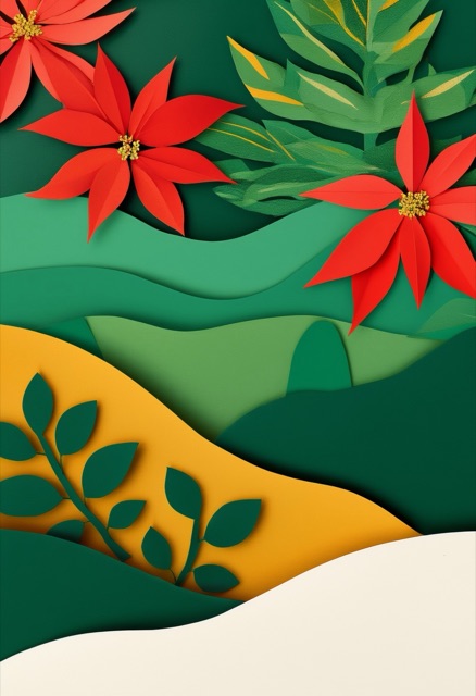 Layered Paper Poinsettias