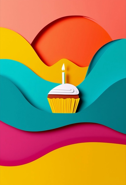 Paper-Cut Cupcake Celebration