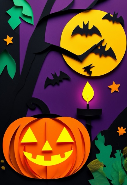 Paper-Cut Pumpkin Moonlight