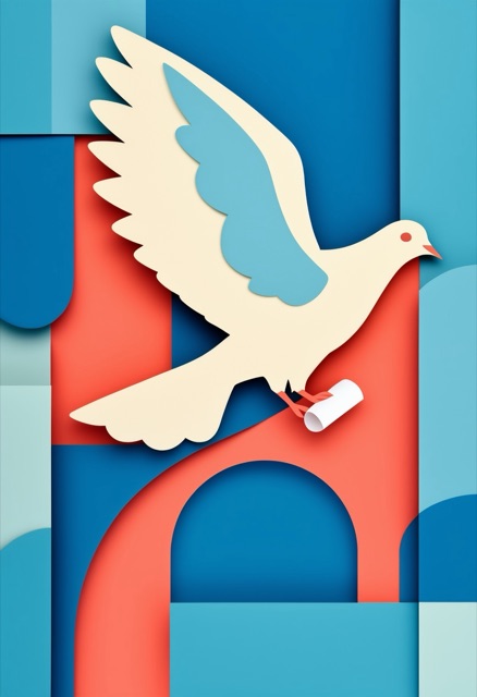 Pigeon Flight With Parchment