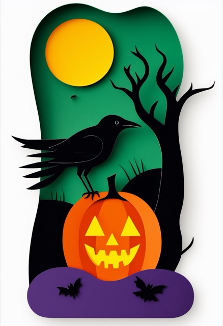 Spooky Pumpkin Crow Night
