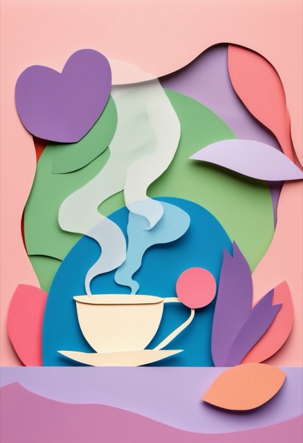 Steaming Cup with Heart