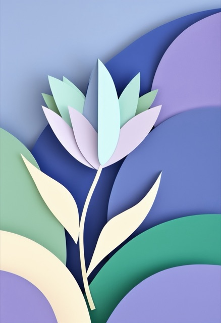 Stylized Paper Bloom