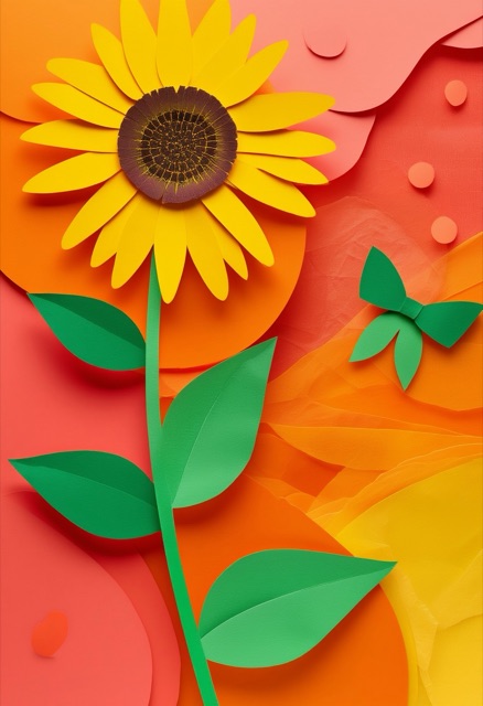 Sunflower Cut-Paper Bloom