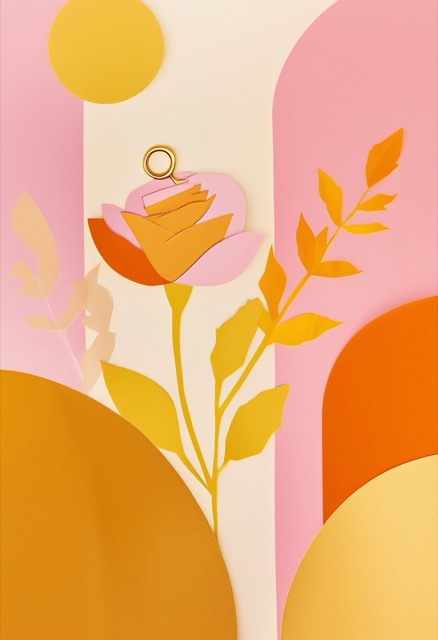 Sunlit Cut-Paper Blooms