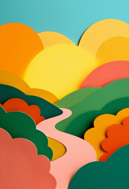 Sunlit Mountain Path Journey