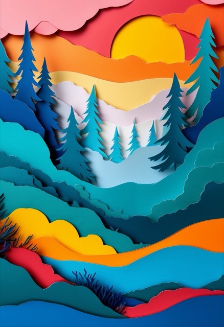 Sunlit Pine Forest Dawn