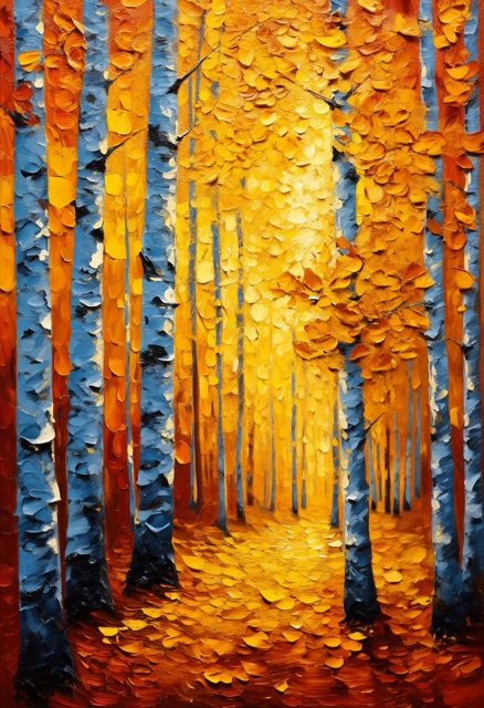 Vibrant Autumn Aspen Grove