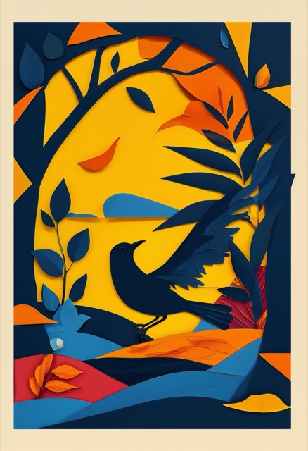 Vibrant Bird Flight
