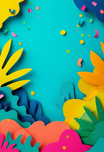 Vibrant Cut-Paper Celebration