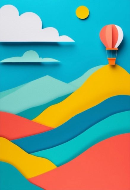 Vibrant Hot Air Balloon Ascend