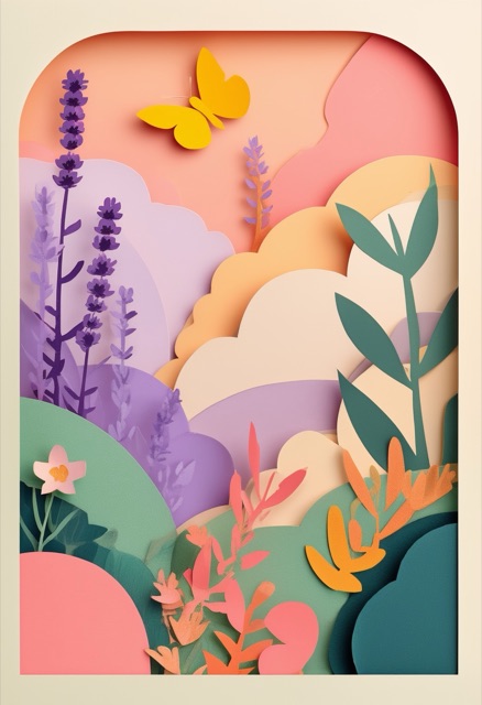 Vibrant Lavender Butterfly Garden