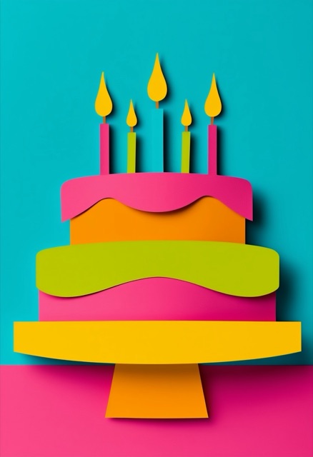 Vibrant Layered Birthday Cake