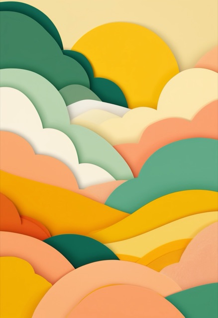 Vibrant Layered Cloudscape