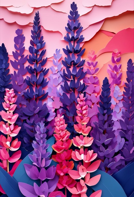 Vibrant Lupine Field