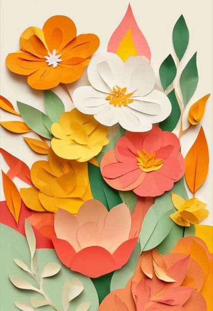 Vibrant Paper Bloom Garden