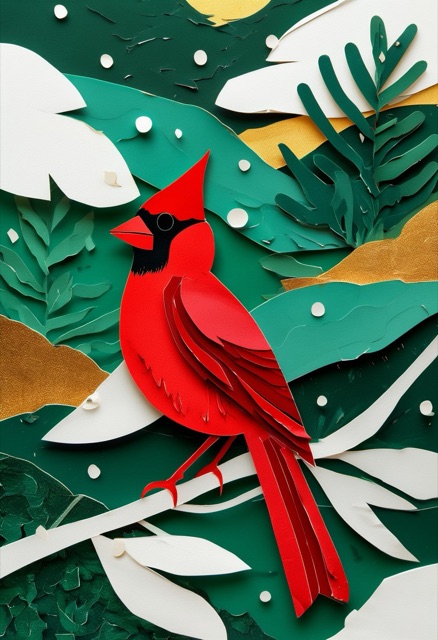 Winter Cardinal Branch