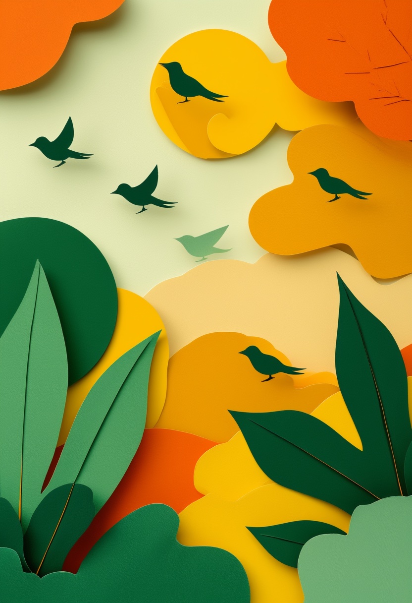 Aves otoñales vibrantes que se elevan — Reunion