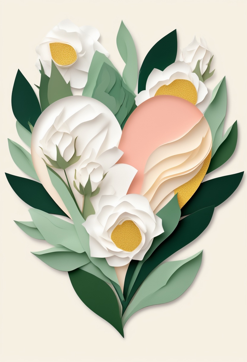 Abraço Floral em Papel Recortado Vibrante — Wedding