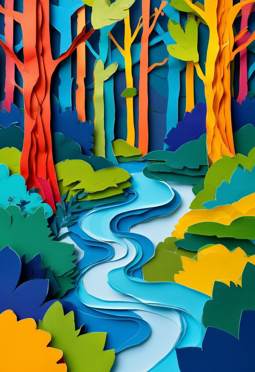 Lebhafter Waldbach im Fluss — Just Because