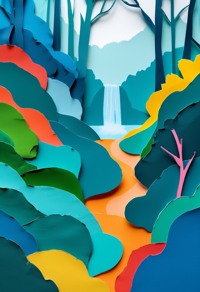 Lebhafter Waldwasserfall — Just Because