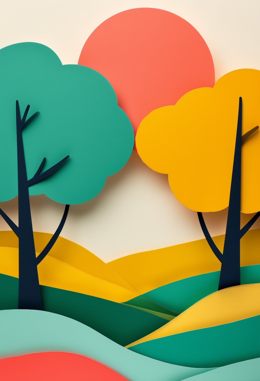 Amanhecer de Papel Vibrante sobre o Verde — Friendship