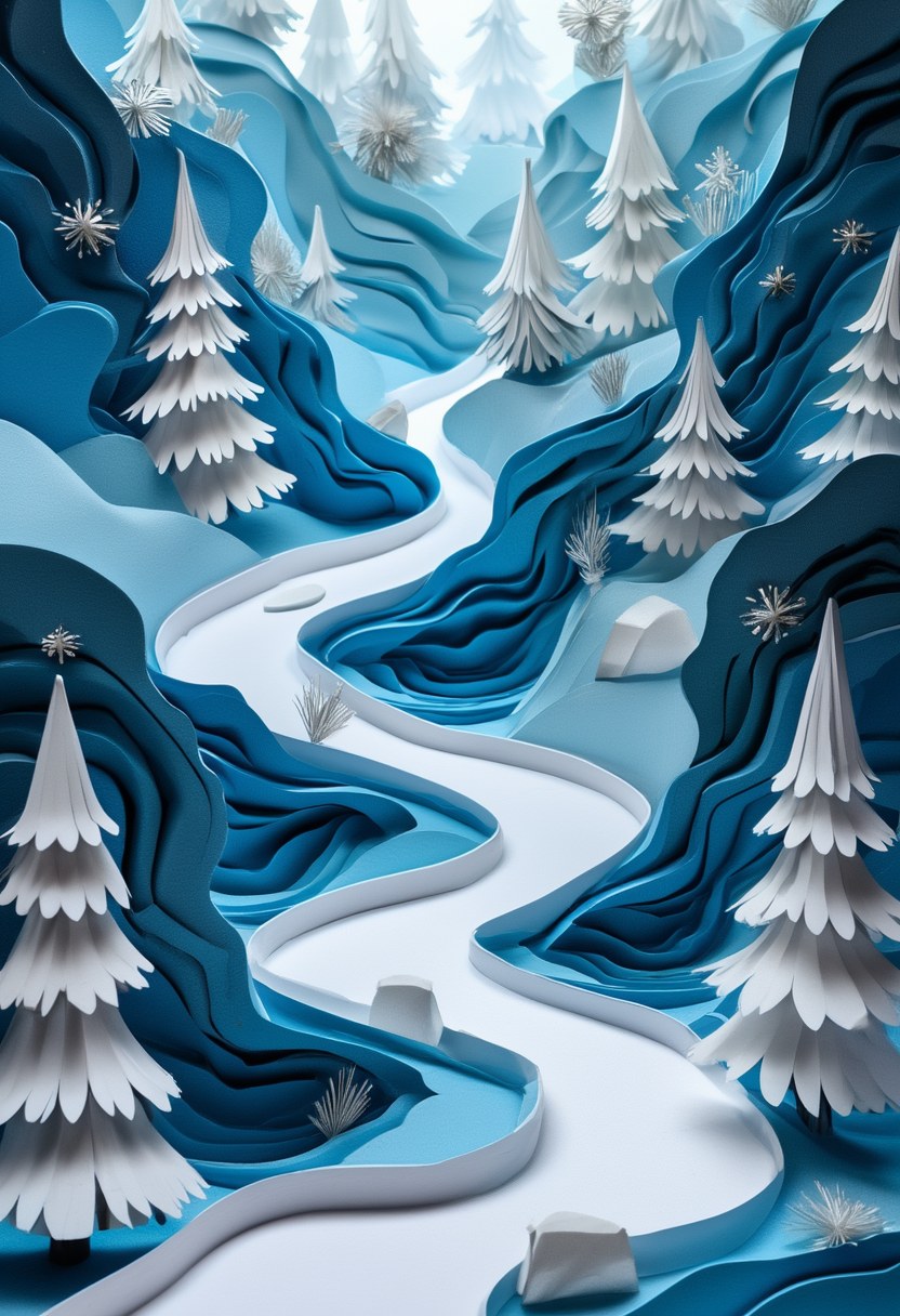 Winter Woodland Stream — Winter